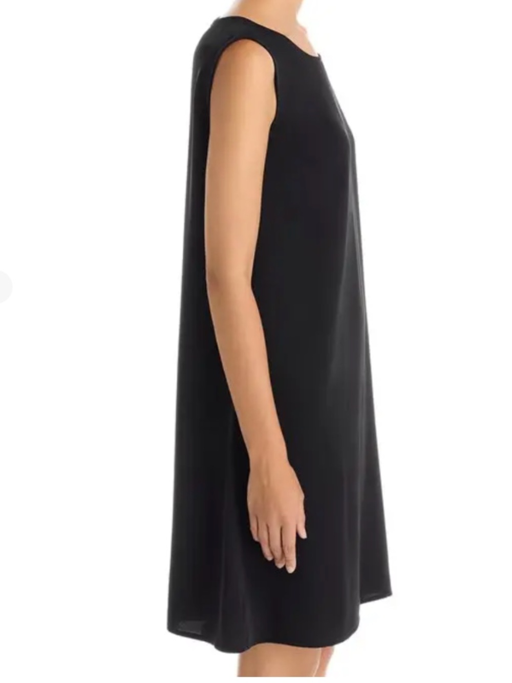 Caroline Rose 3x black scoop neck basic sleeveless dress - Picture 3 of 6